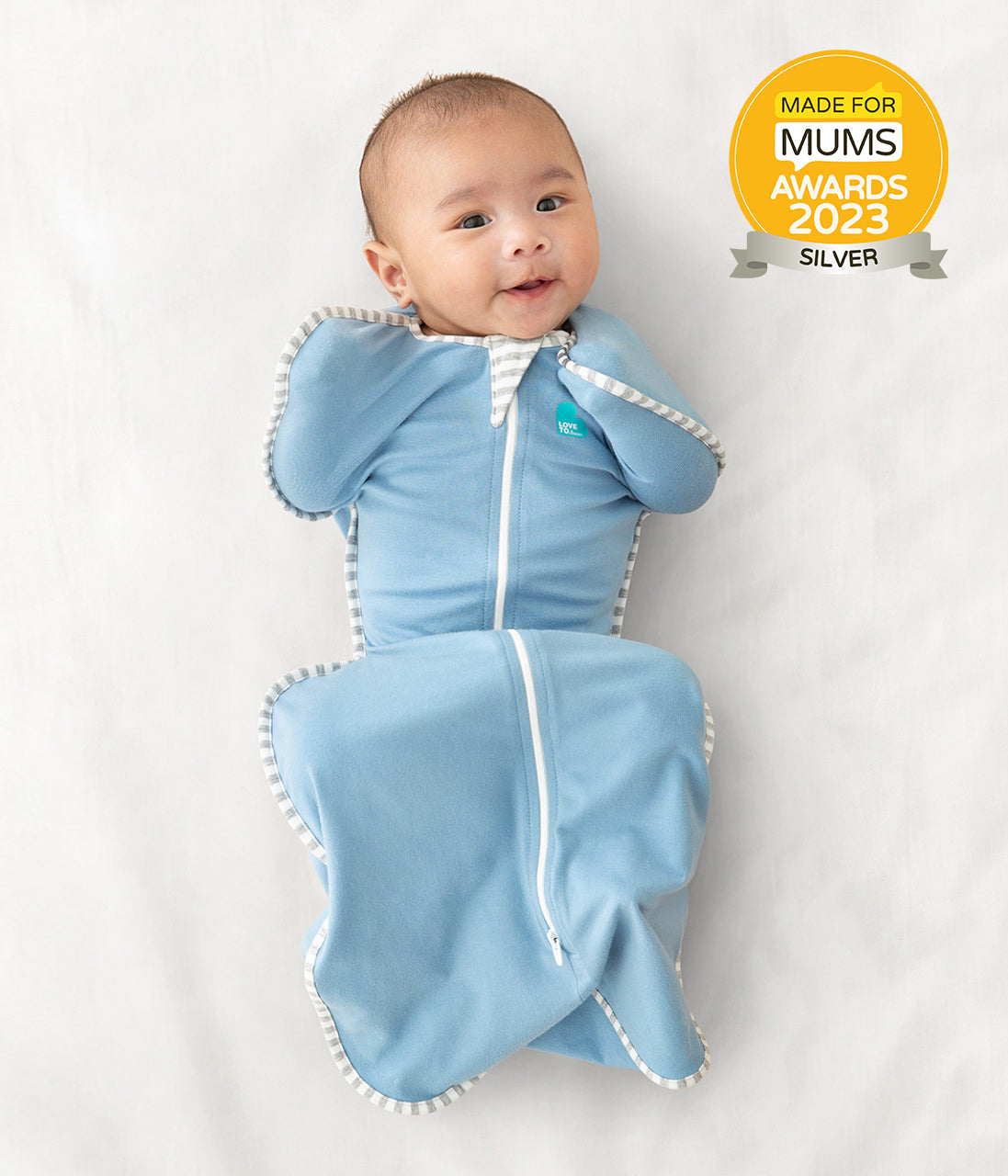 Swaddle Up™ 1.0 TOG (20-24°C) Dusty Blue Original Cotton