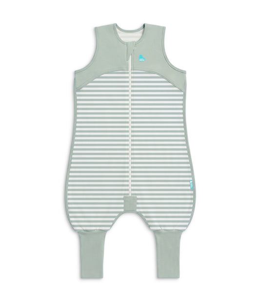 Sleep Suit Sleeveless 0.2 TOG Cotton Olive Stripe