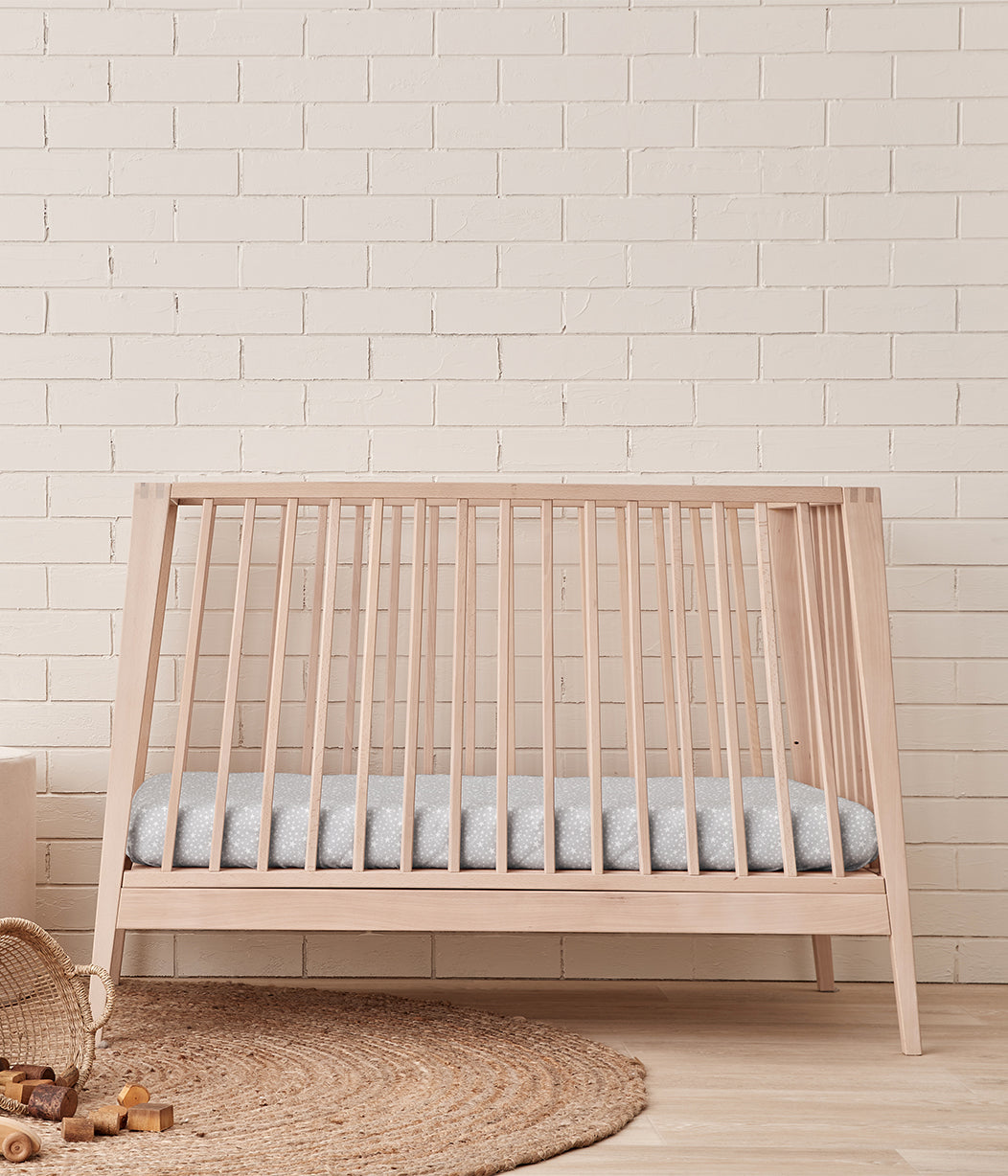 Fitted Cot / Crib Sheet Grey