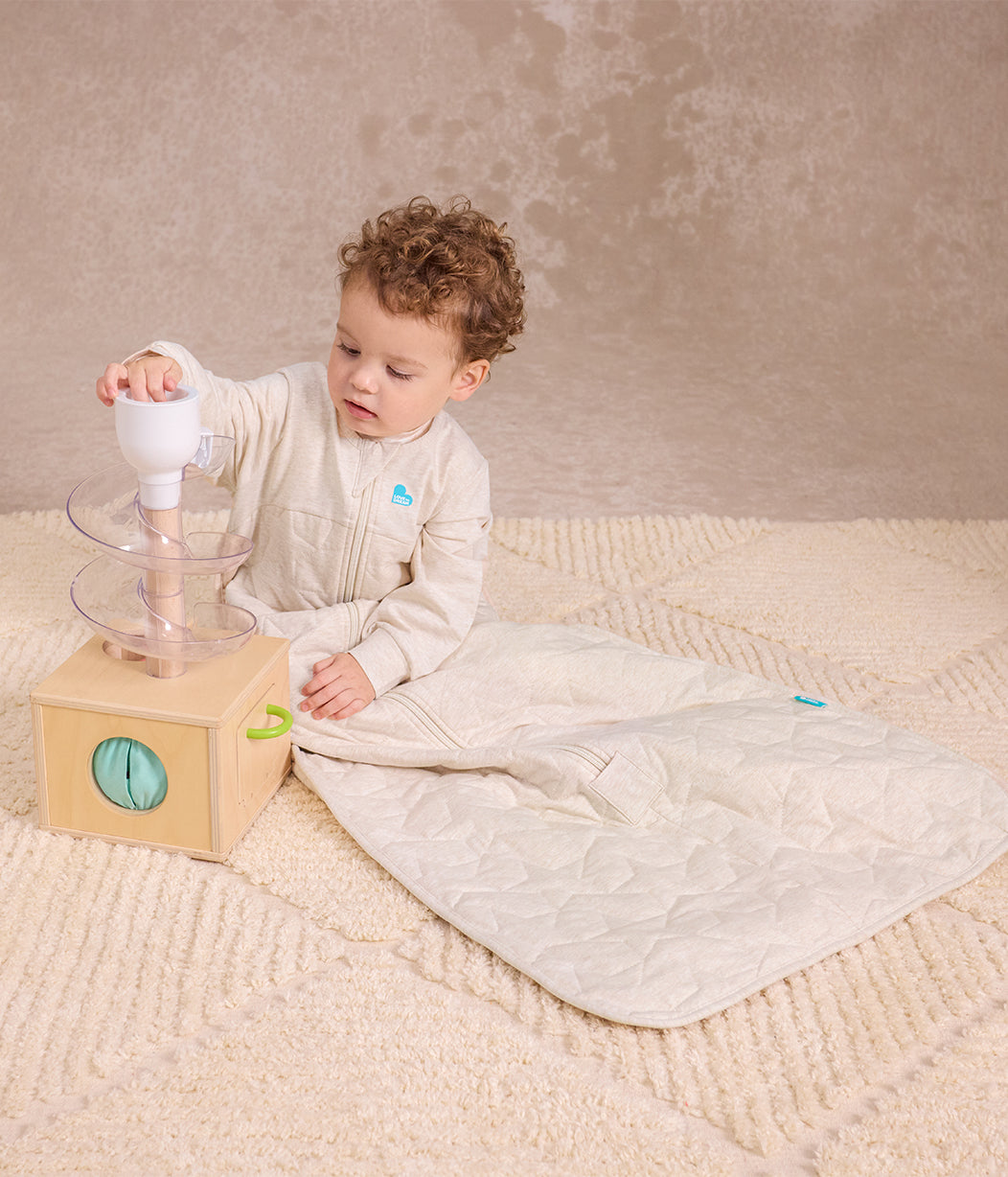 Sleep Bag Long Sleeve 2.5 TOG Quilted Cotton Oatmeal Marl Starturn Quilted
