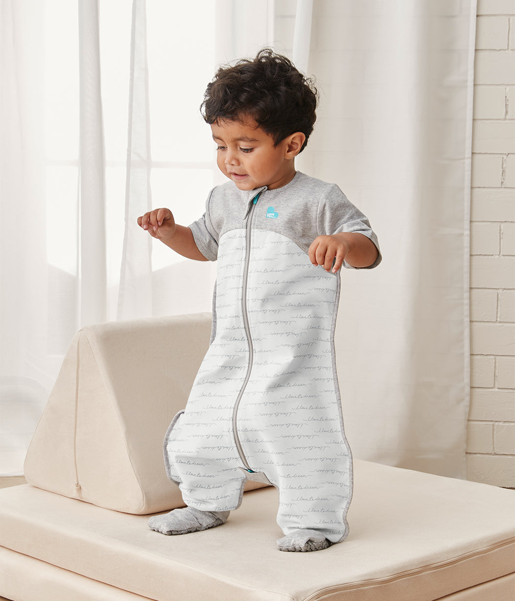 Sleep Suit Short Sleeve 1.0 TOG (20-24°C) White Dreamer Organic Cotton Fleece