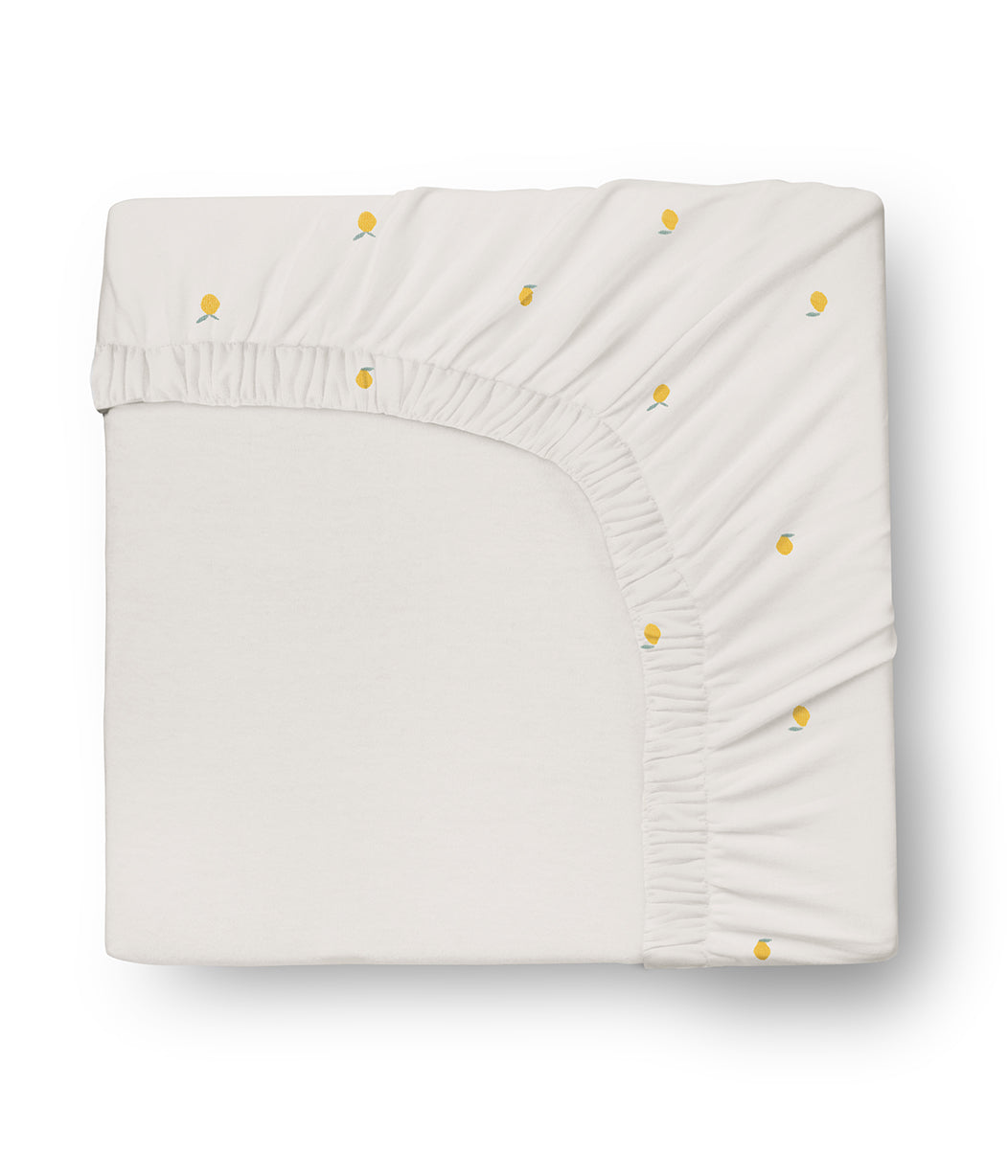 HushDry™ 2-in-1 Waterproof Fitted Queen Sheet Viscose from Bamboo Cream Lemons