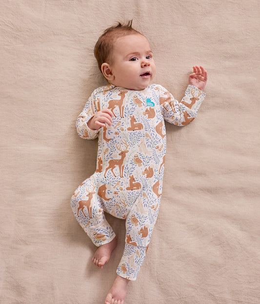Romper Viscose from Bamboo White Woodlands