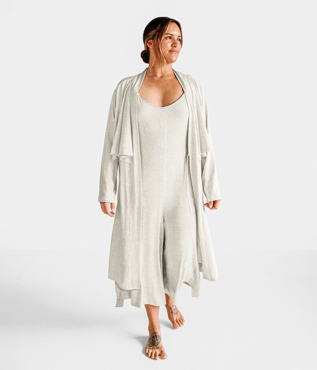 Maternity Robe Clearance Grey Viscose from Bamboo