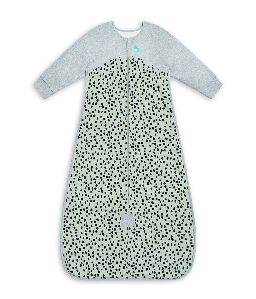 Sleep Bag Long Sleeve 1.0 TOG (20-24°C) Olive Animal Organic Cotton Fleece