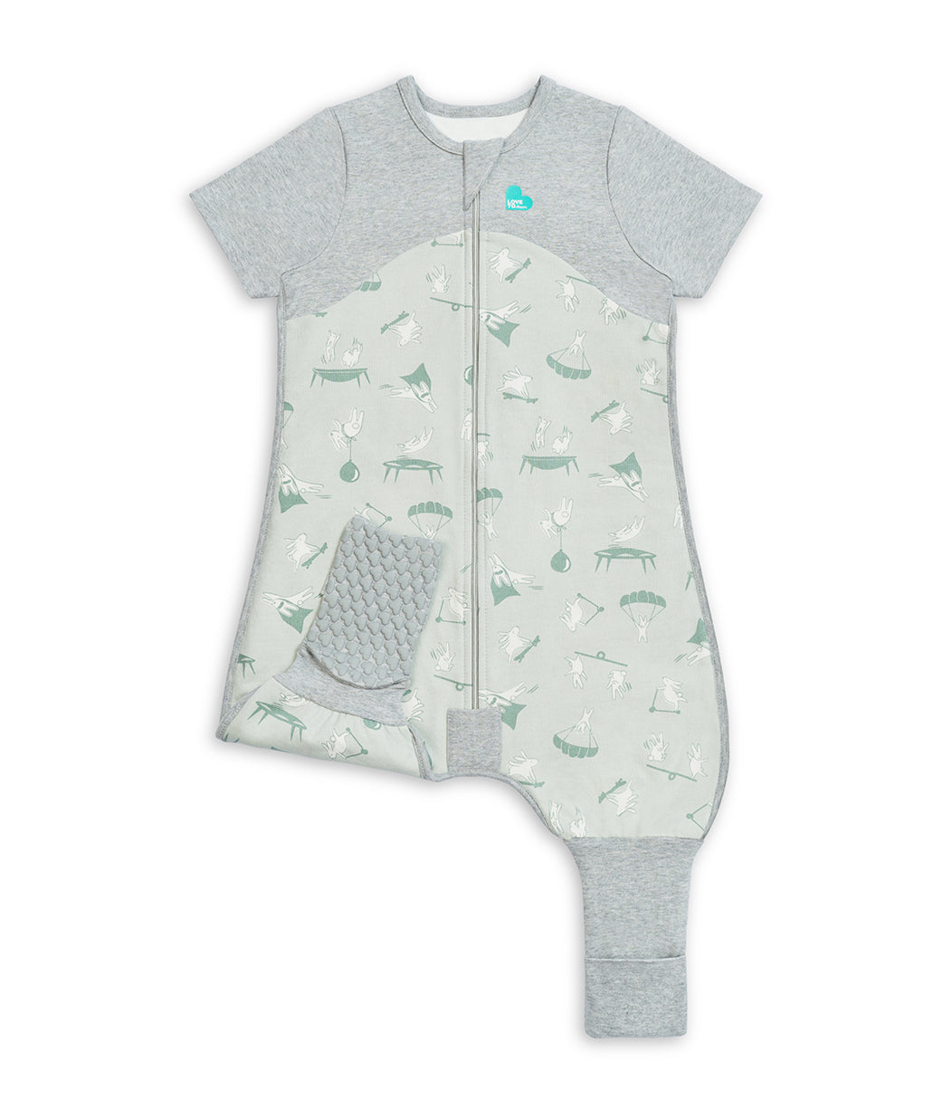 Sleep Suit Short Sleeve 1.0 TOG (20-24°C) Green Daredevil Organic Cotton Fleece