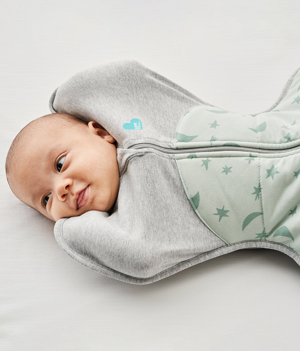 Swaddle Up™ 3.5 TOG (14-16°C) Olive Moonlight Quilted Cotton