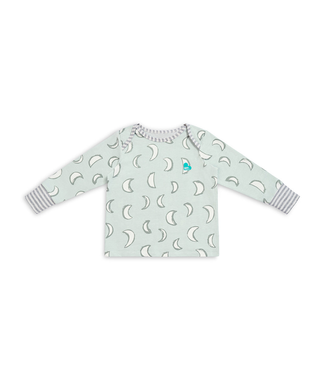 Kids Pyjama Set Long Sleeve Olive Eclipse Cotton