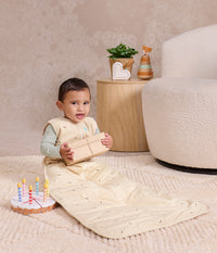 Sleep Bag Sleeveless 2.5 TOG Quilted Cotton Oatmeal Marl Bees