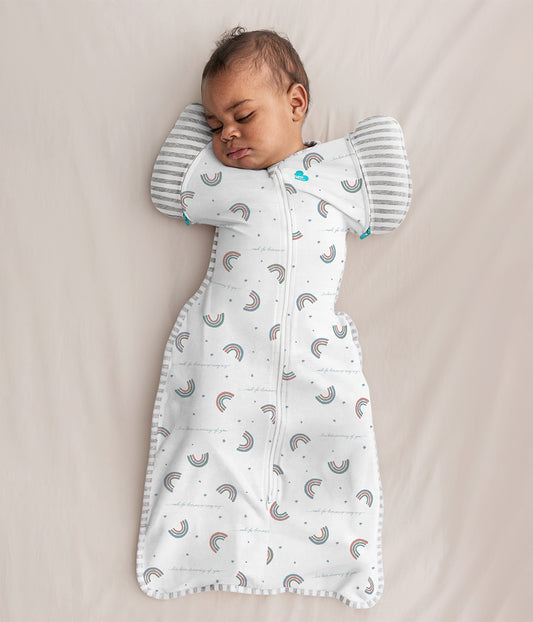 Swaddle Up™ Transition Bag 1.0 TOG Cotton White Rainbow Dream