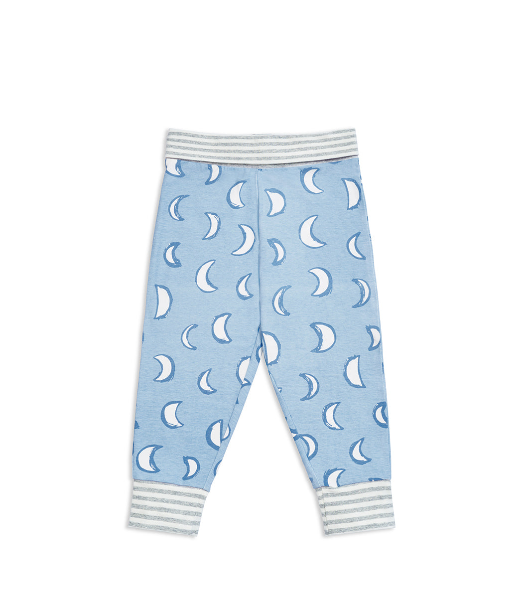 Kids Pyjama Set Long Sleeve Cotton Light Blue Eclipse