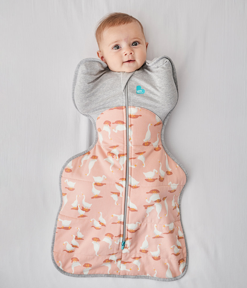 Swaddle Up™ 2.5 TOG (16-20°C) Dusty Pink Silly Goose Quilted Cotton