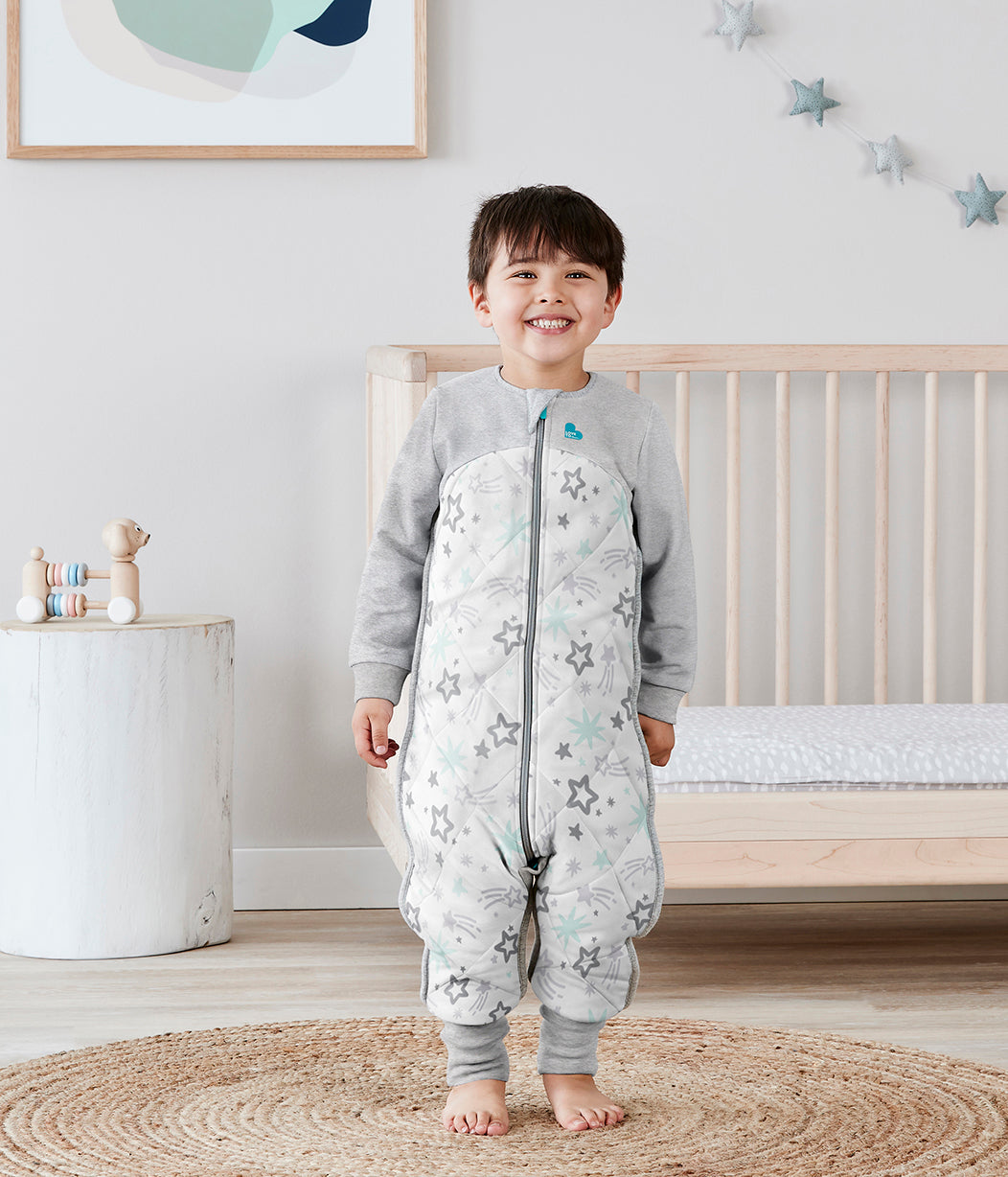 Sleep Suit 3.5 TOG (14-16°C) Mint Stars Quilted Cotton