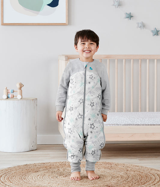 Sleep Suit Long Sleeve 3.5 TOG Cotton Mint Stars