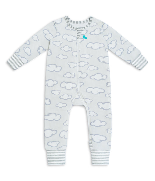 Footless Romper Cotton Grey Daydream