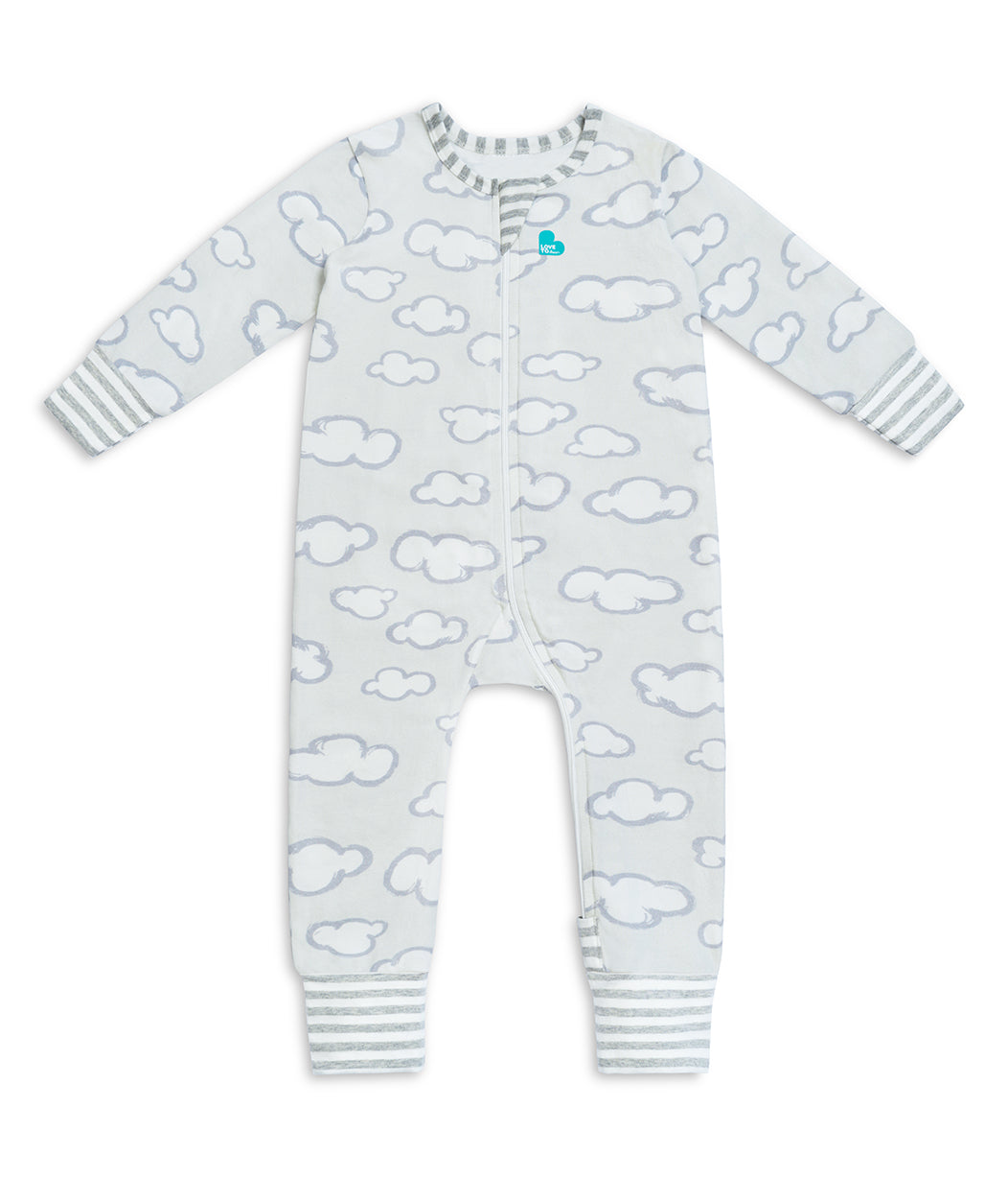 Footless Romper Grey Daydream Cotton