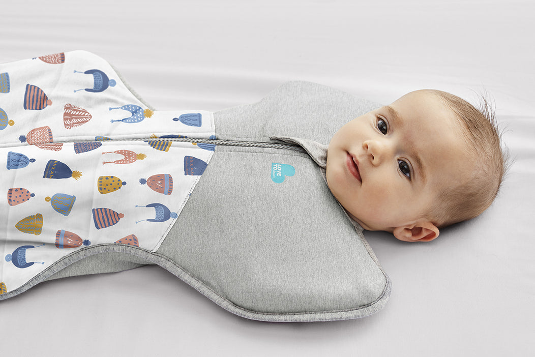 Swaddle Up™ 2.5 TOG Cotton White Happy Hats