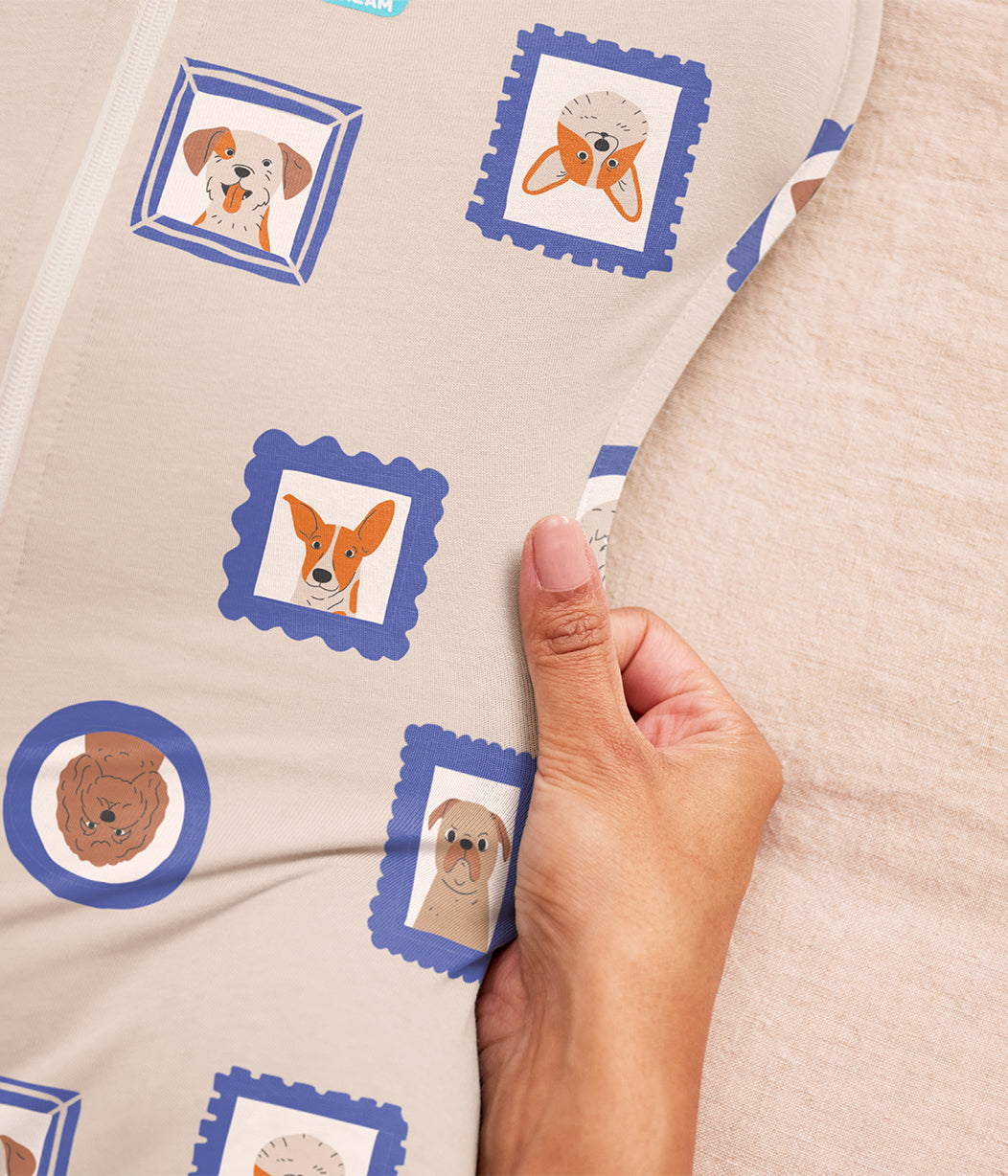 Swaddle Up™ 1.0 TOG Original Cotton Tan Puppy Portrait