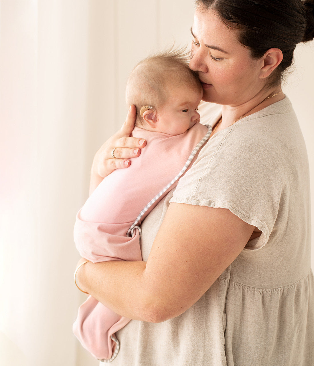 Swaddle Up™ 1.0 TOG (20-24°C) Dusty Pink Original Cotton