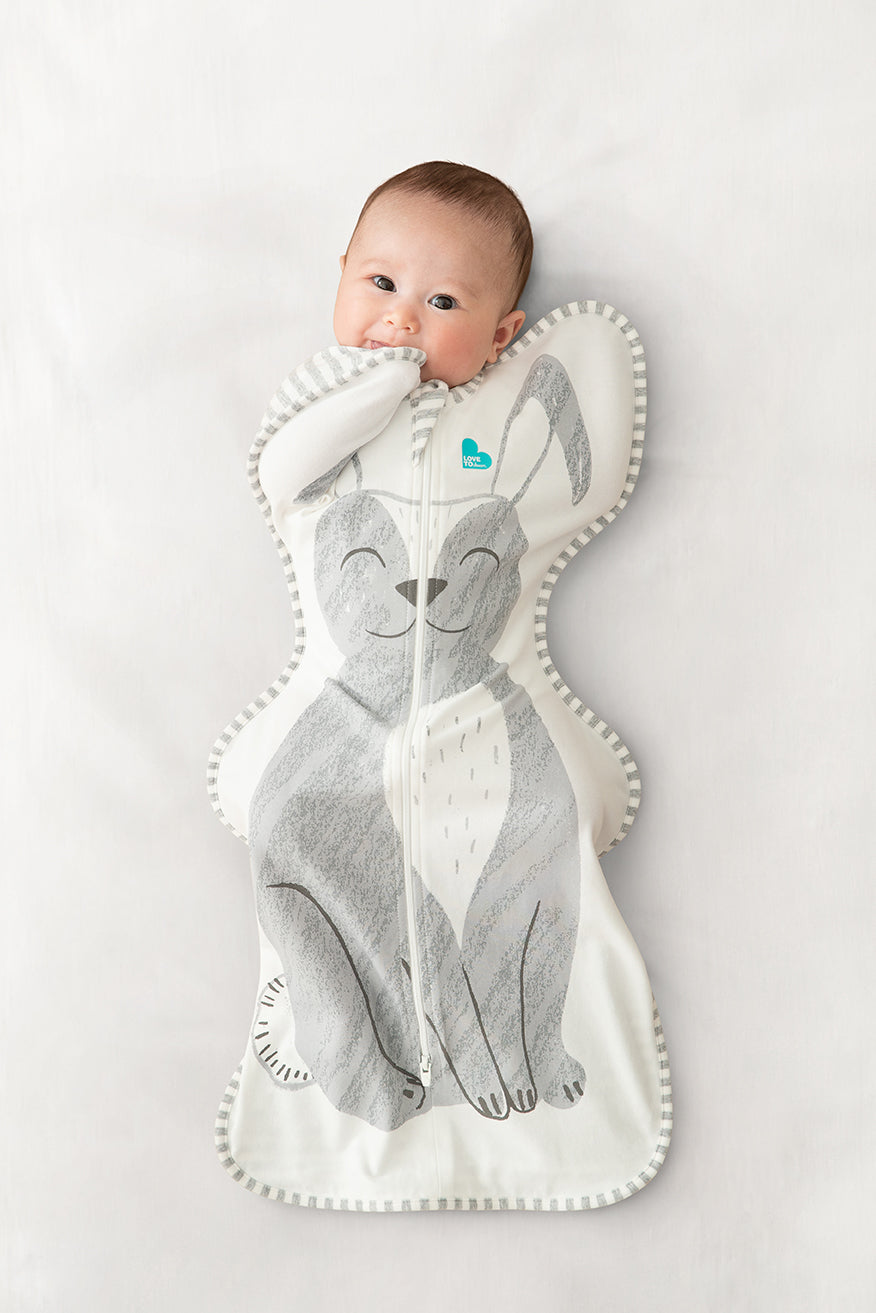 Swaddle Up™ 1.0 TOG (20-24°C) Grey Stevie The Bunny™ Original Cotton