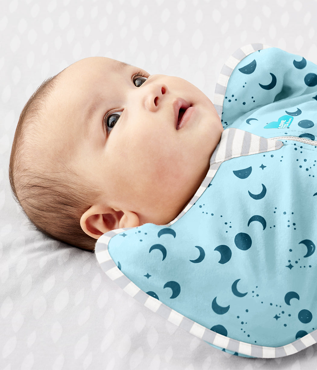 Swaddle Up™ 0.2 TOG (24-27°C) Blue Moonscape Viscose from Bamboo