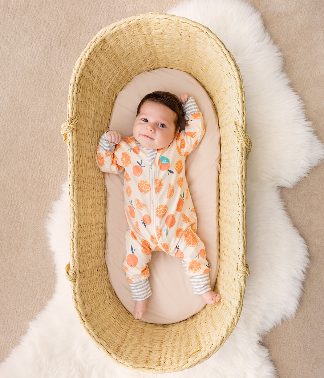 Footless Romper Sweet Dreams Orange