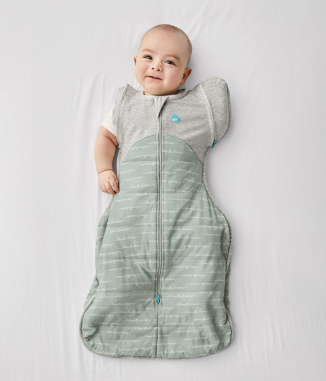 Swaddle Up™ Transition Bag 2.5 TOG (16-20°C) Olive Dreamer Quilted Cotton