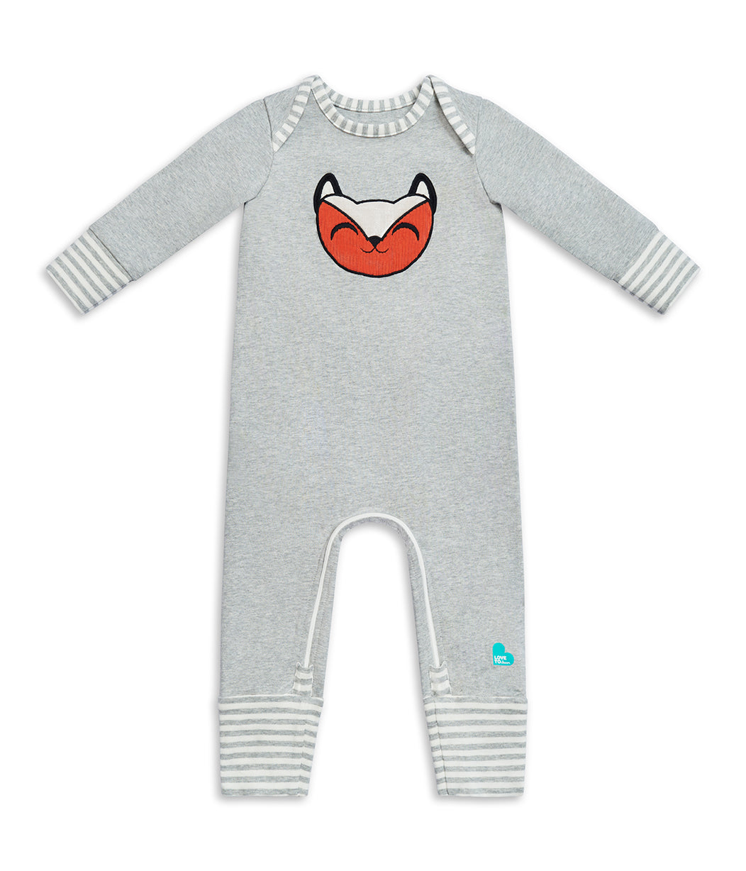 Self-Soothing Footless Romper Orange Lyric The Fox™ Cotton