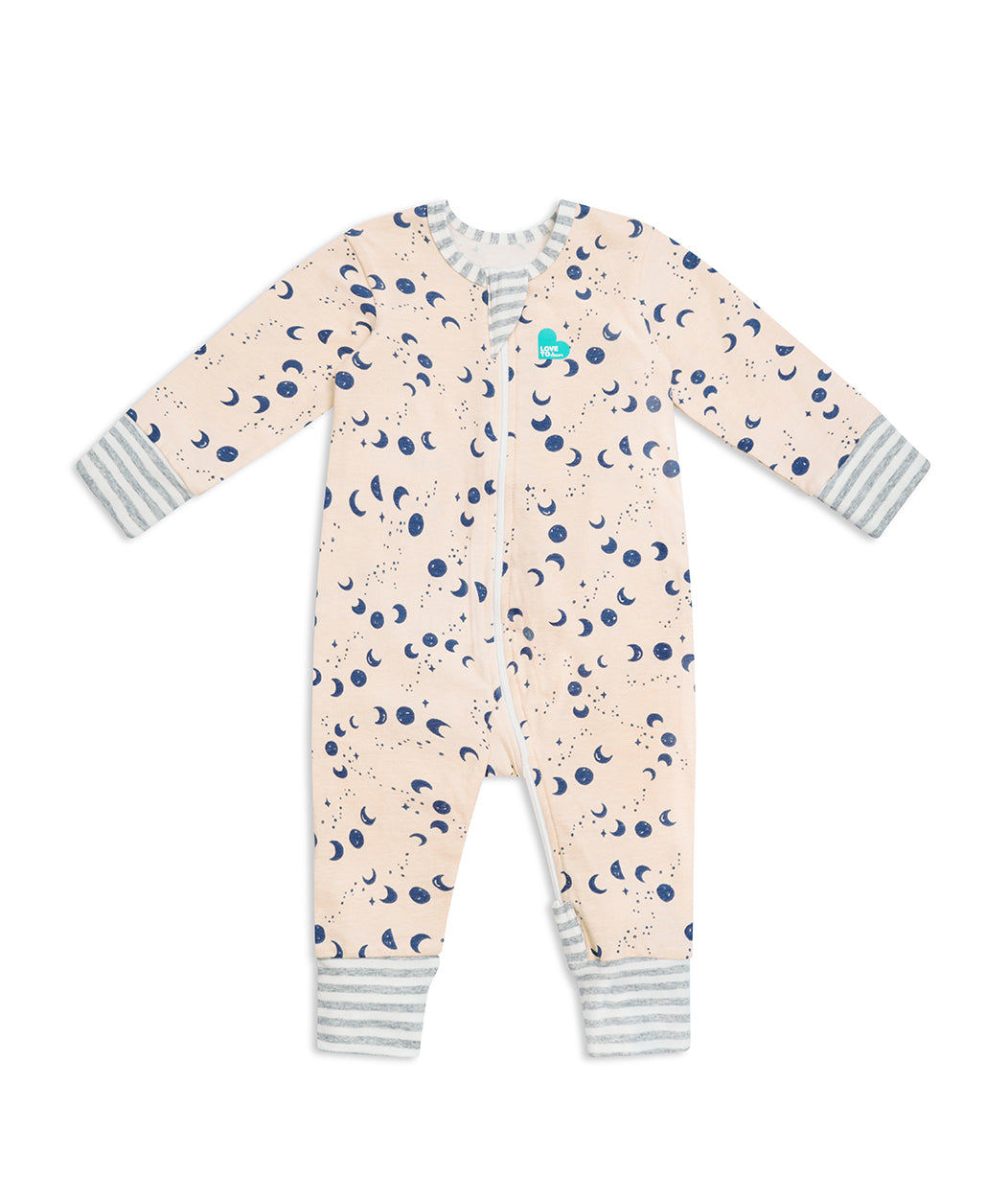 Footless Romper Ecru Moonscape Cotton