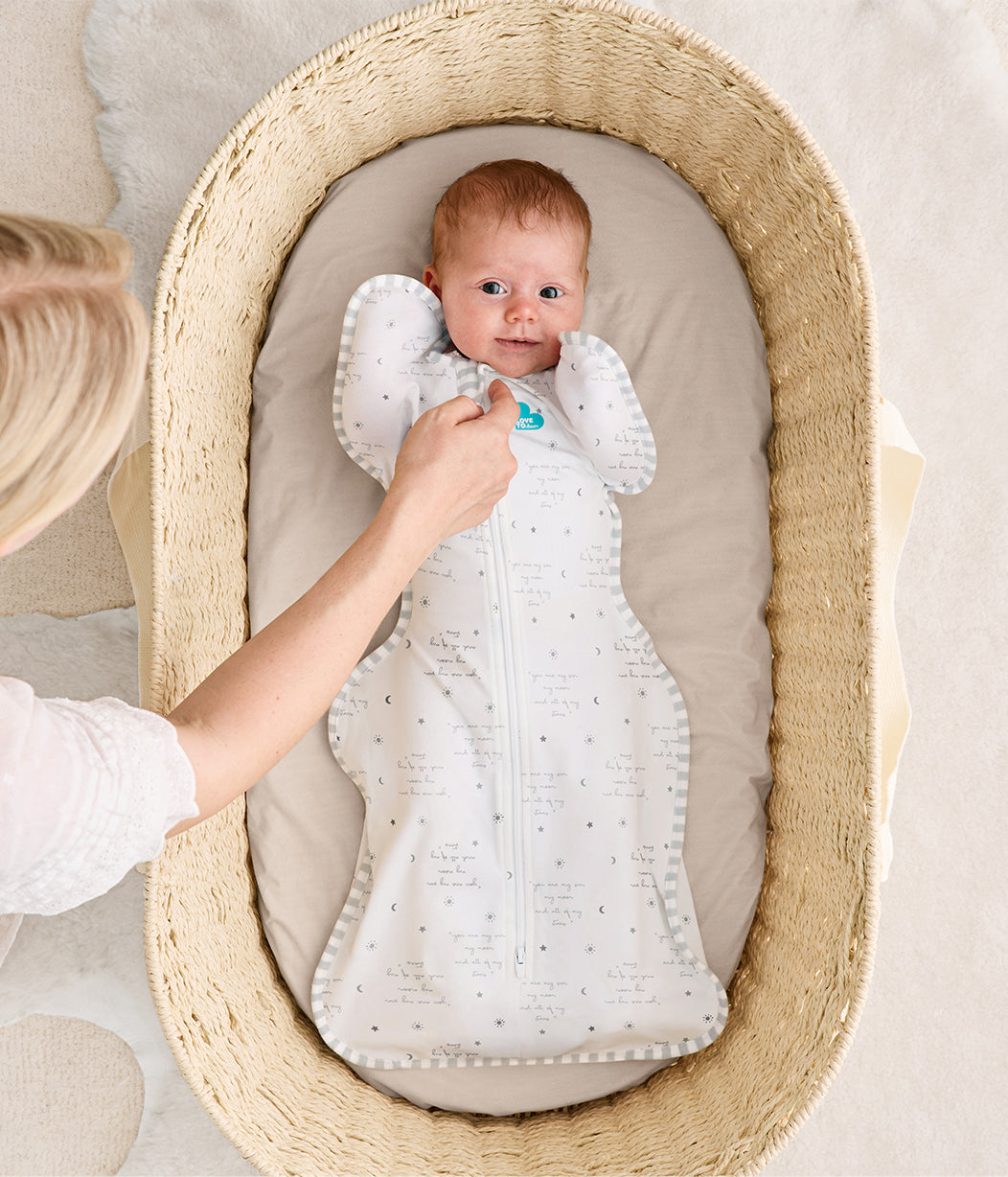 Swaddle Up™ 0.2 TOG (24-27°C) White You Are My Cotton