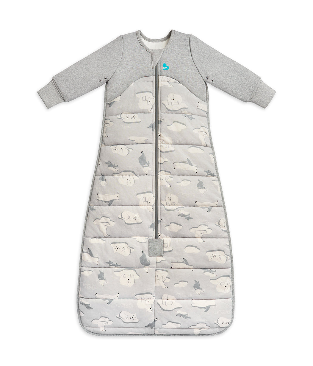 Sleep Bag 3.5 TOG (14-16°C) Grey South Pole Quilted Cotton