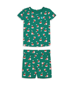 Kids Pyjama Set Short Sleeve Viscose from Bamboo Green Home Sweet Home