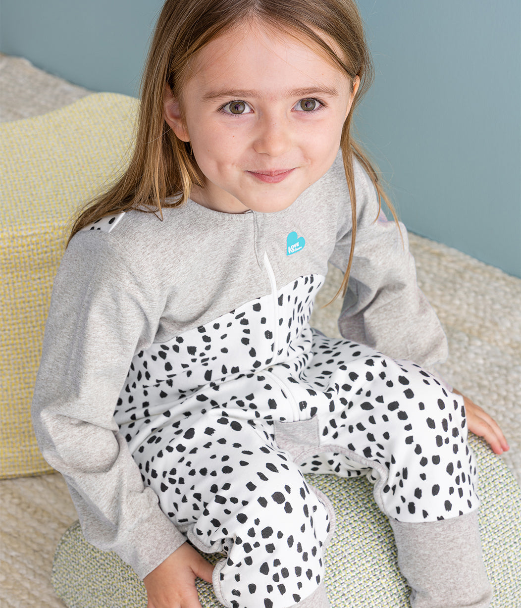 Sleep Suit Long Sleeve 1.0 TOG (20-24°C) White Animal Organic Cotton Fleece