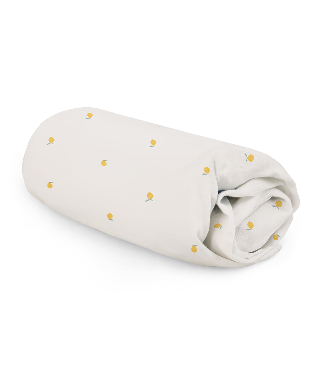 HushDry™ 2-in-1 Waterproof Fitted Side Sleeper Sheet Viscose from Bamboo Cream Lemons
