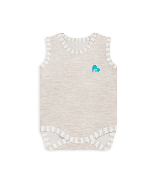 Bodysuit Sleeveless Merino Wool Oatmeal