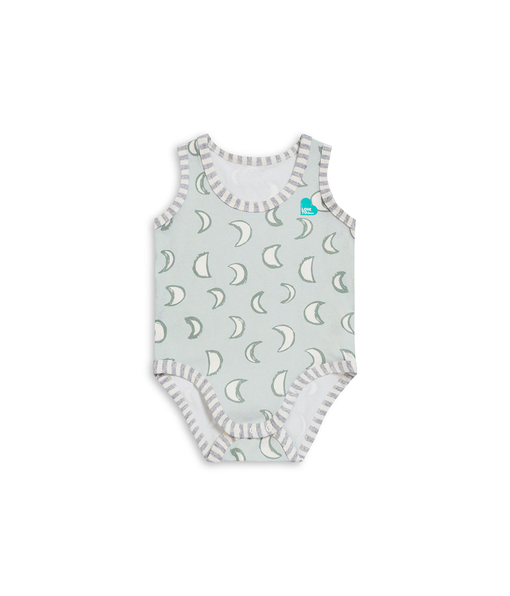 Bodysuit Sleeveless Green Eclipse Cotton