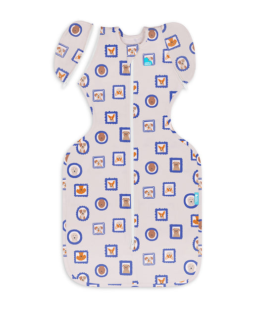 Swaddle Up™ 2-in-1 Transition Bag 1.0 TOG Original Cotton Tan Puppy Portrait