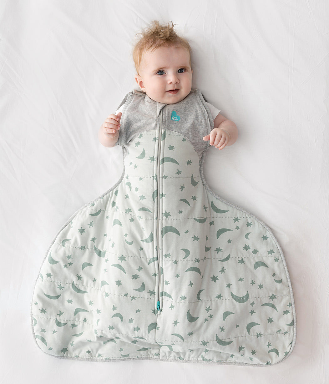 Swaddle Up™ Hip Harness 2.5 TOG (16-20°C) Olive Moonlight Quilted Cotton