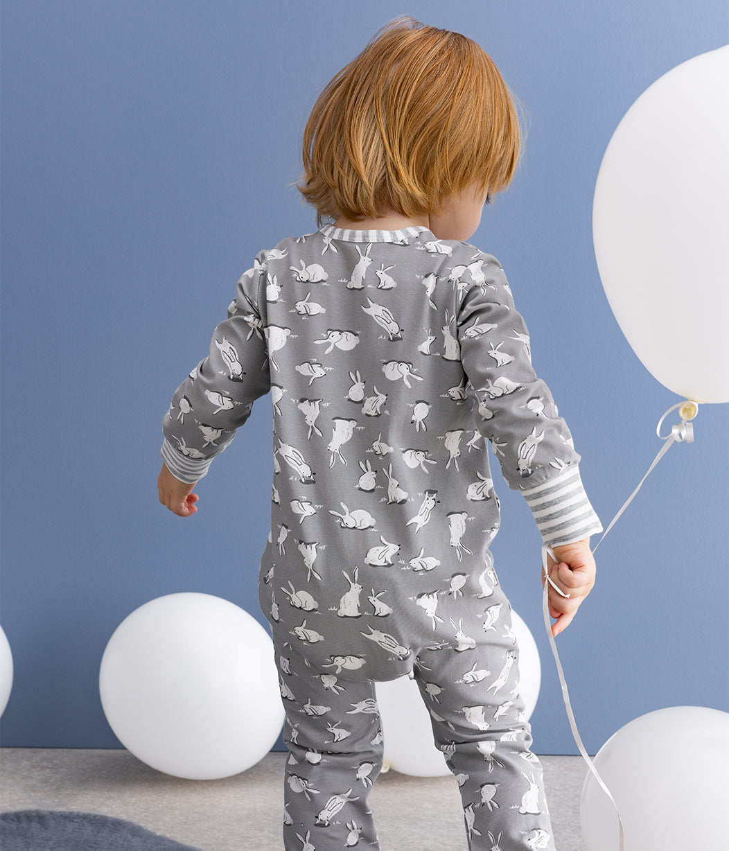 Footless Romper Cottontail Grey