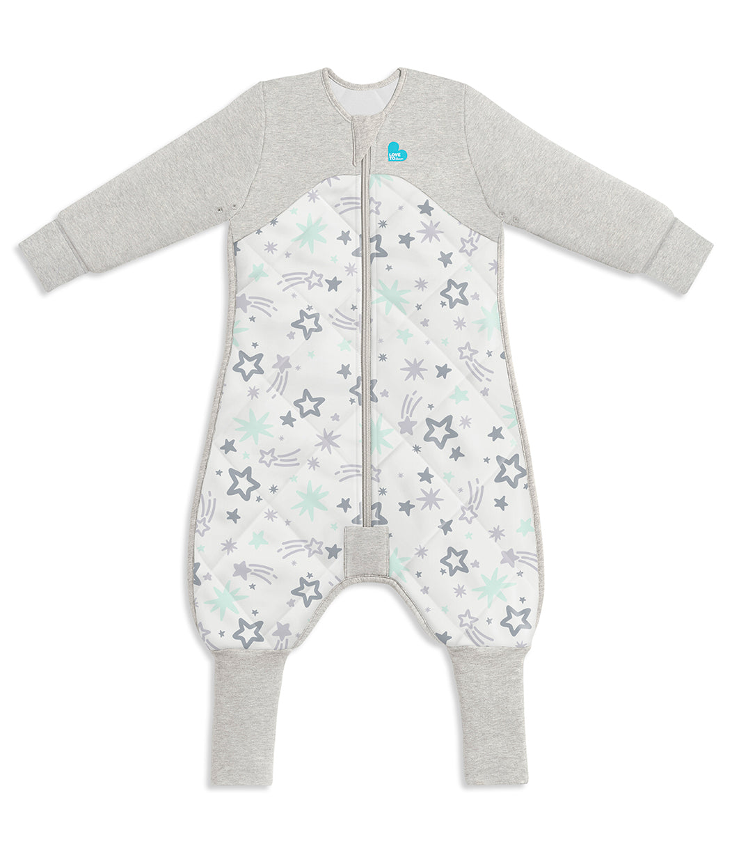 Sleep Suit 3.5 TOG (14-16°C) Mint Stars Quilted Cotton