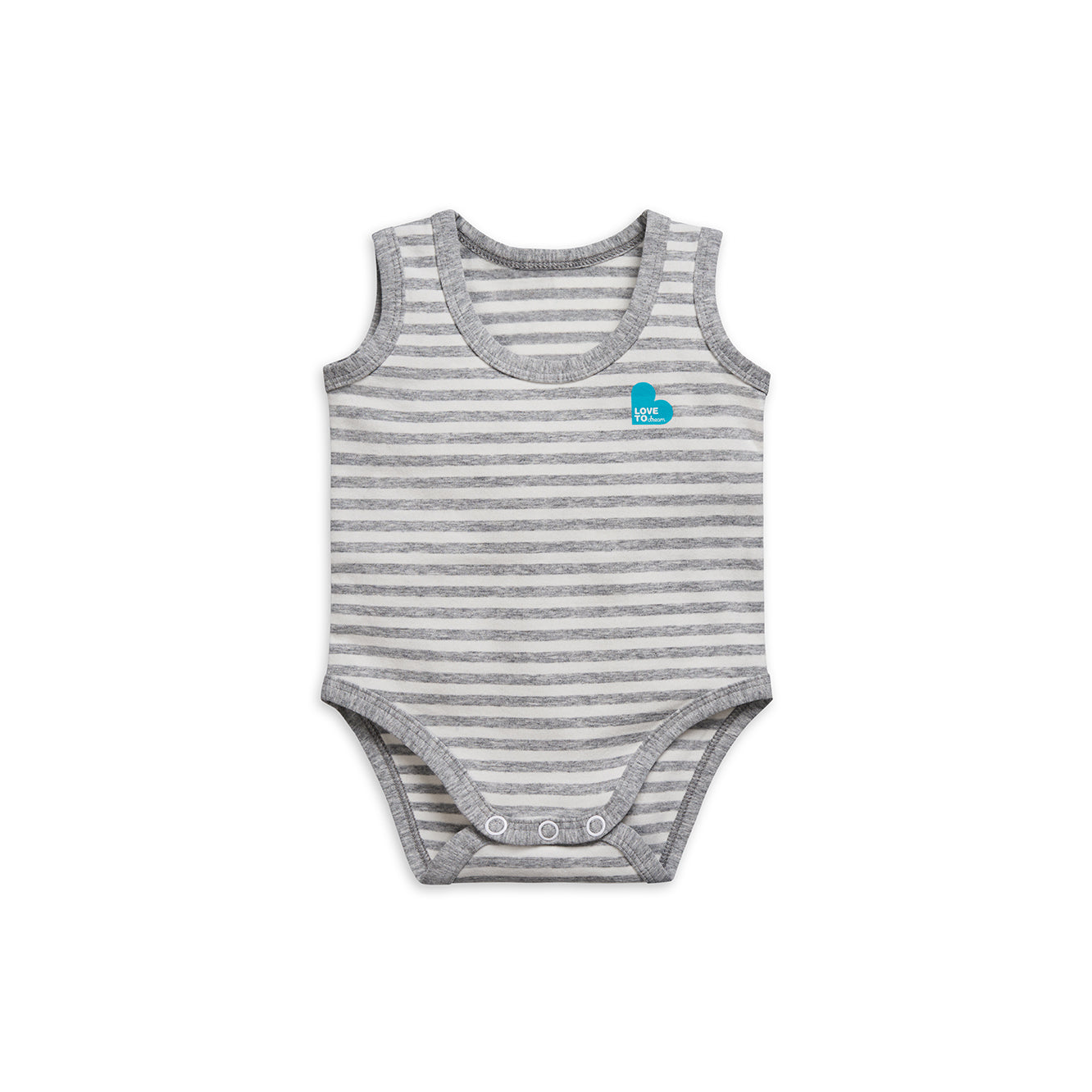 Sleeveless Bodysuit Grey Stripe