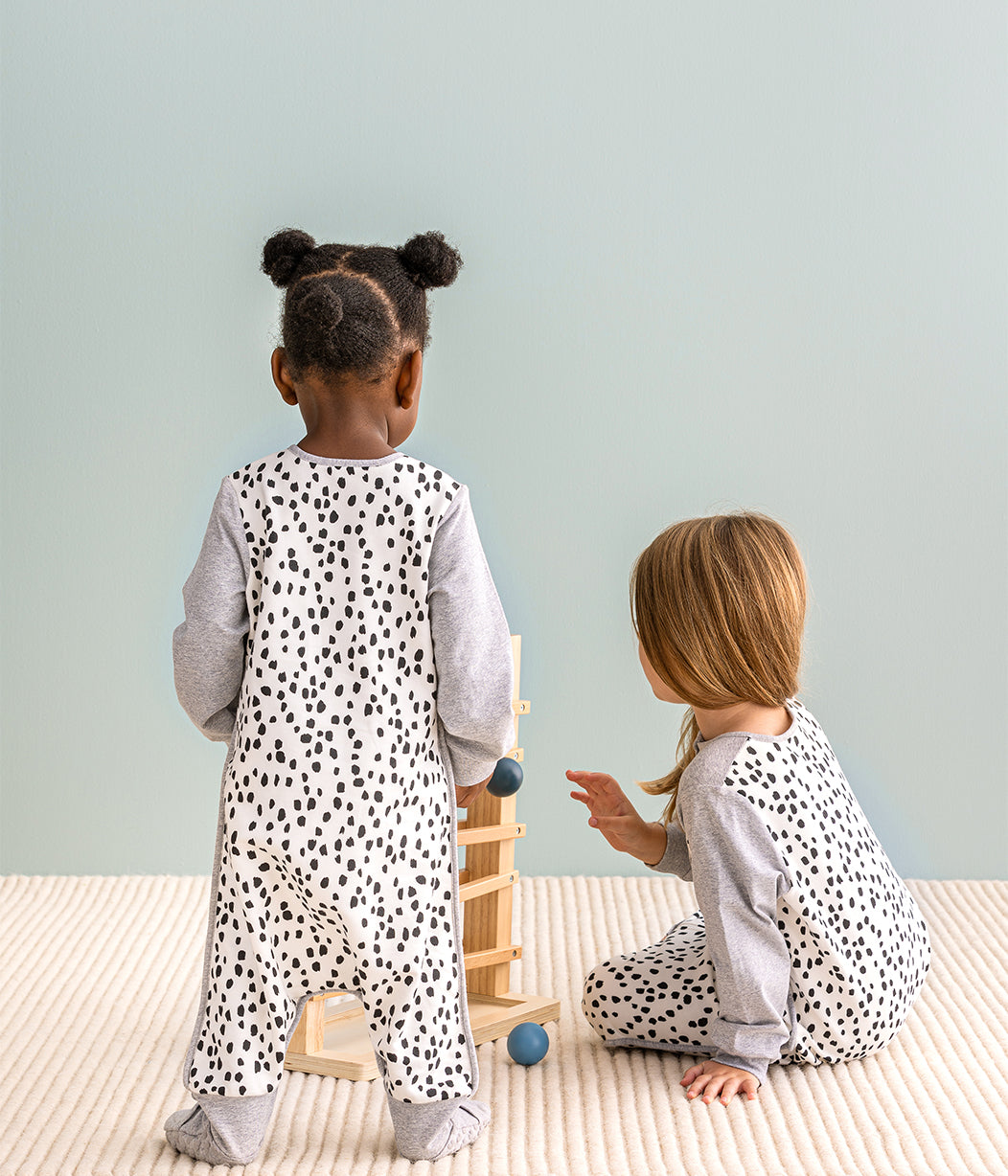 Sleep Suit Long Sleeve 1.0 TOG (20-24°C) White Animal Organic Cotton Fleece