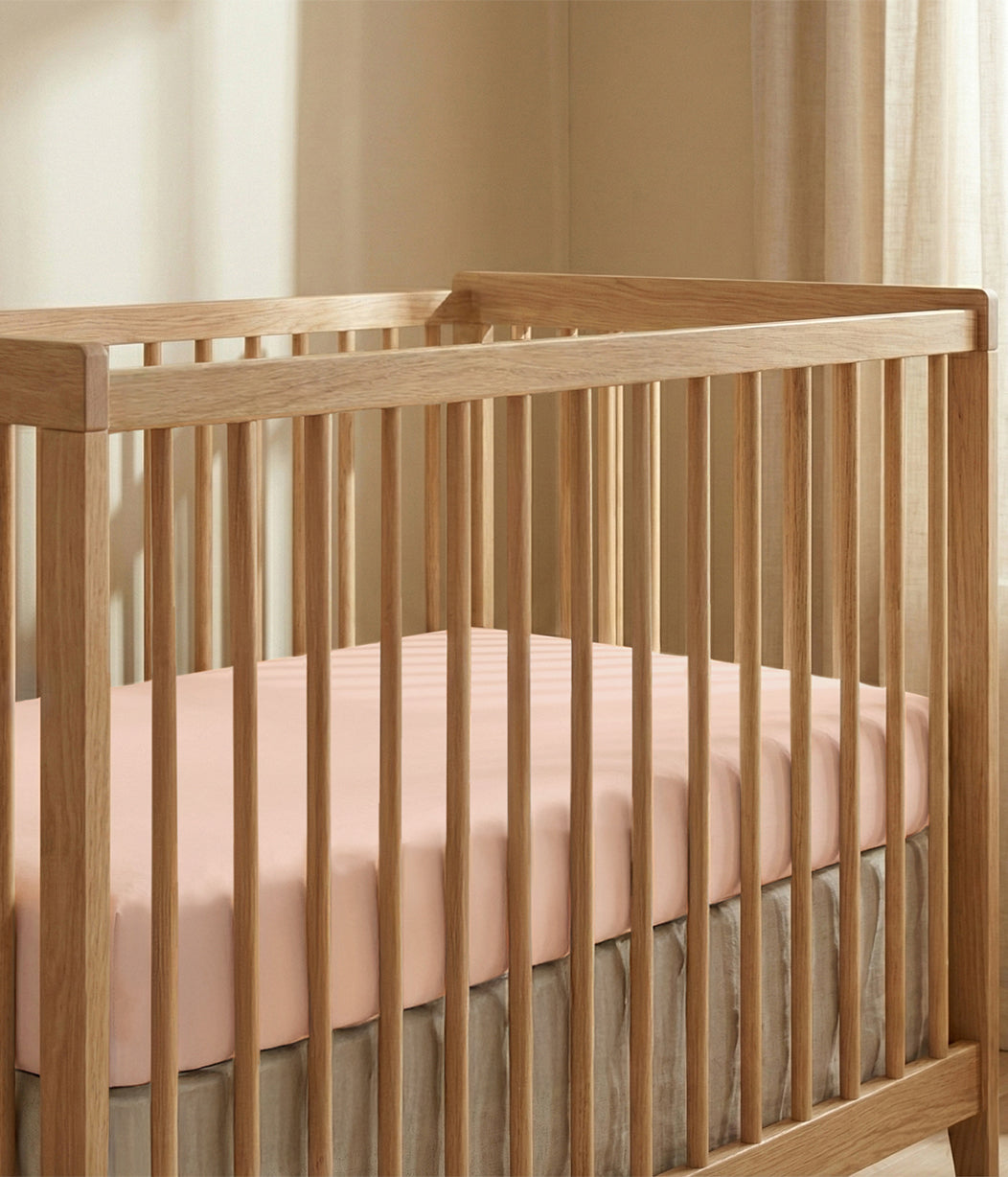 HushDry™ 2-in-1 Waterproof Fitted Cot Sheet Viscose from Bamboo Blush