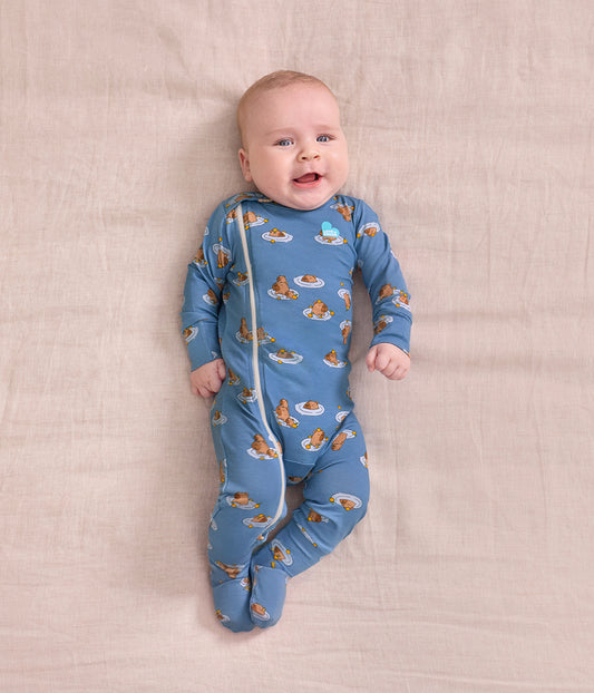 Romper Viscose from Bamboo Storm Blue Napybara