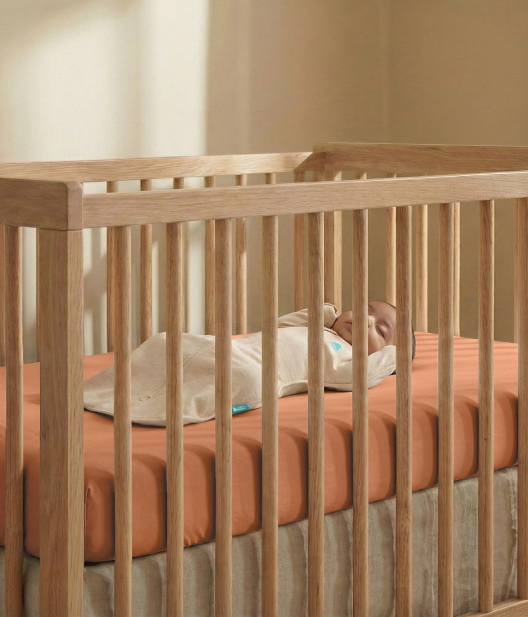 HushDry™ 2-in-1 Waterproof Fitted Cot Sheet Viscose from Bamboo Hazel