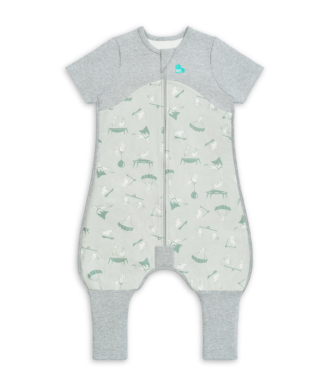 Sleep Suit Short Sleeve 1.0 TOG (20-24°C) Green Daredevil Organic Cotton Fleece