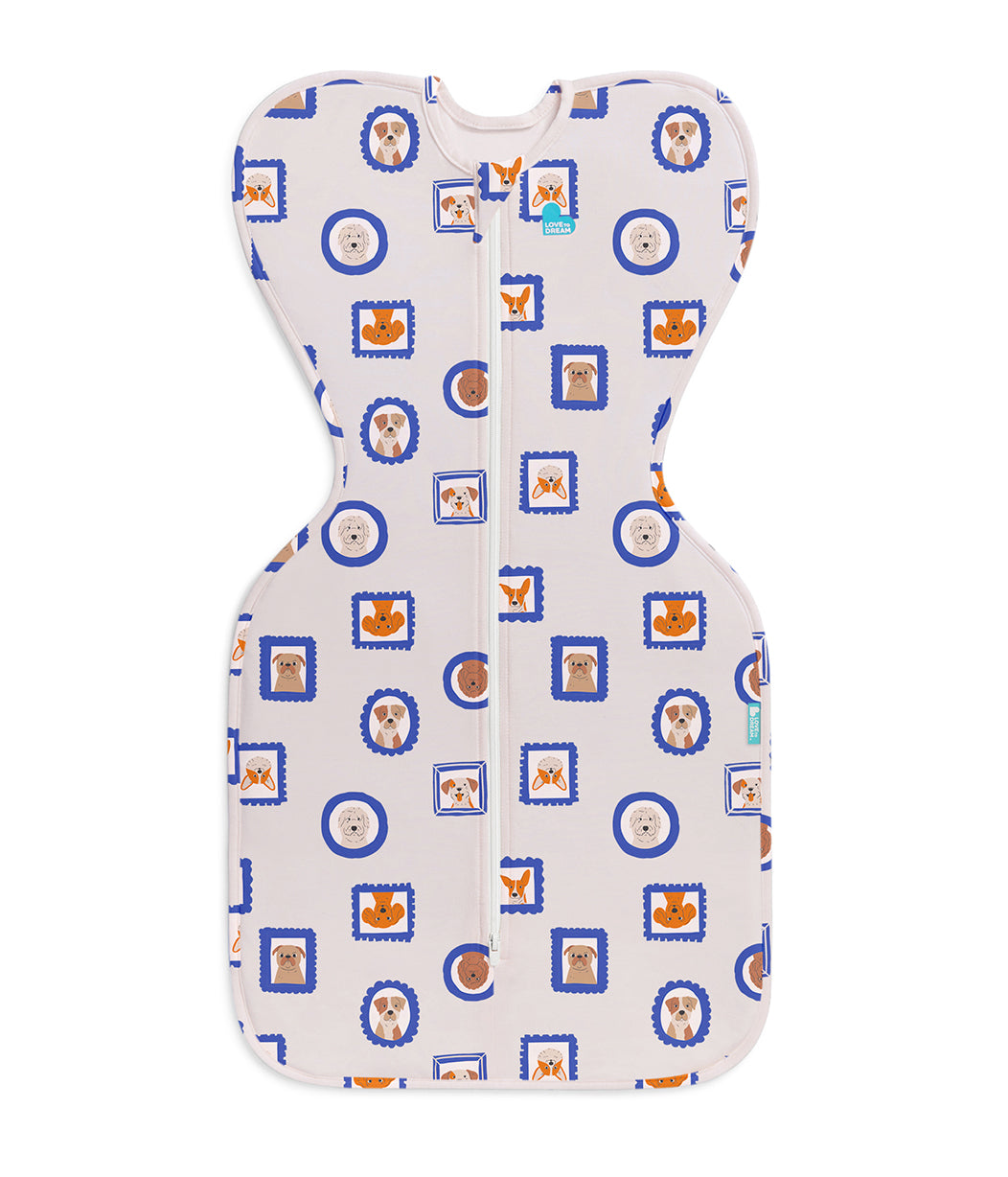 Swaddle Up™ 1.0 TOG Original Cotton Tan Puppy Portrait
