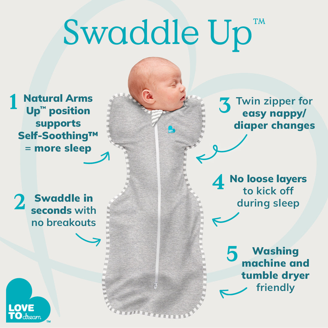 Swaddle Up™ 0.2 TOG Cotton Grey You Are My