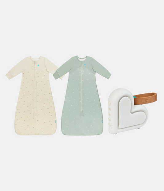 Sleep Bag Sleep Machine Bundle | 1.5 TOG | Olive Twigs | Oatmeal Twigs