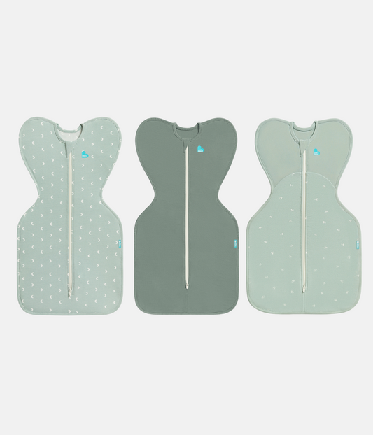 Swaddle Up Starter Bundle | 1.0 | 1.5 TOG | Olive Moon | Deep Olive | Olive Twigs